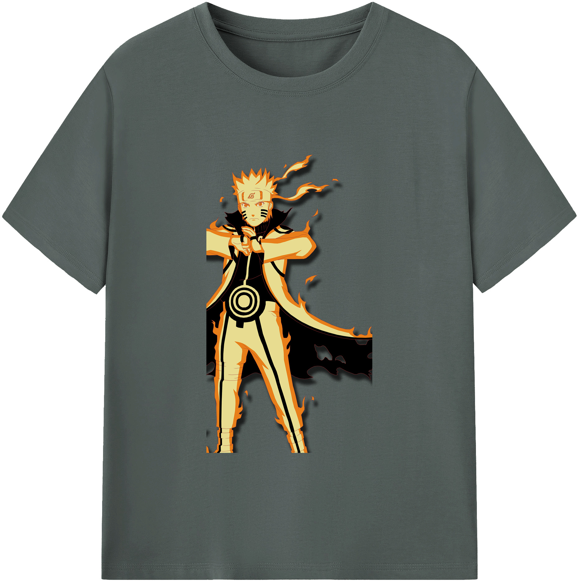 （画像用） NARUTO -ナルト- うずまき ナルト Uzumaki Naruto 綿100％ メンズ半袖Tシャツ｜肌触りやわらか＆通気性